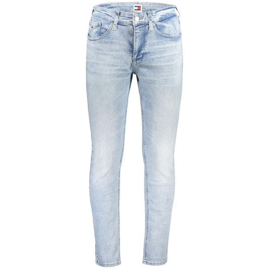 Tommy Hilfiger Light Blue Cotton Men Jeans Tommy Hilfiger Light Gray