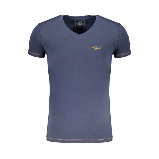 Aeronautica Militare Blue Cotton T-Shirt Aeronautica Militare Dim Gray