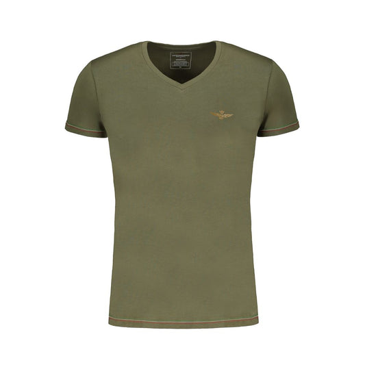 Aeronautica Militare Green Cotton T-Shirt Aeronautica Militare Dim Gray