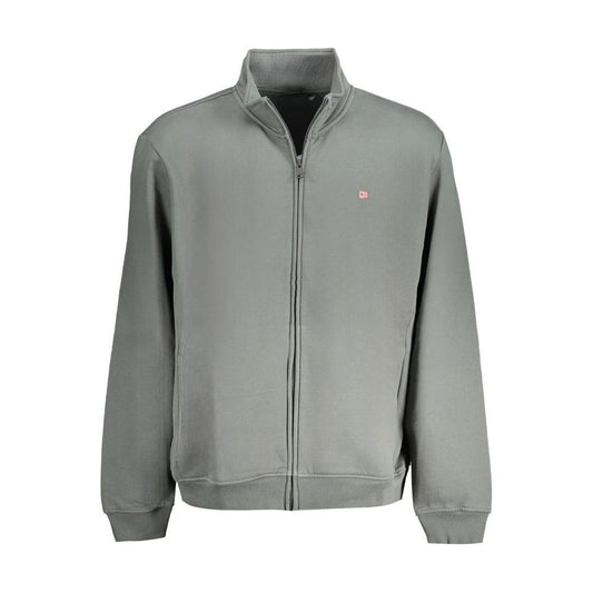 Napapijri Green Cotton Sweater Napapijri Light Slate Gray