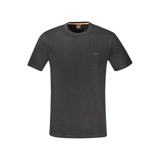 Hugo Boss Black Cotton Men T-Shirt Hugo Boss Dark Slate Gray