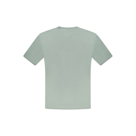 North Sails Green Cotton Men T-Shirt North Sails Dark Gray