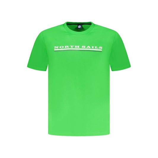 North Sails Green Cotton Men T-Shirt North Sails Medium Sea Green