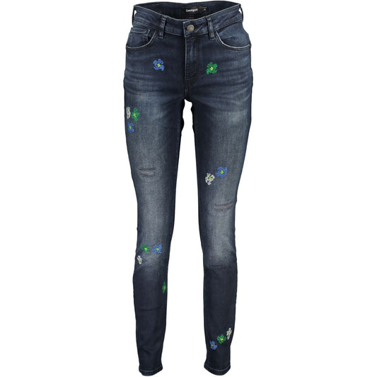 Desigual Blue Cotton Jeans & Pant Desigual Dark Slate Gray