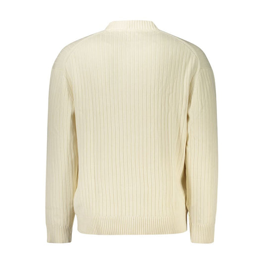 Calvin Klein White Cotton Men Sweater Calvin Klein Light Gray
