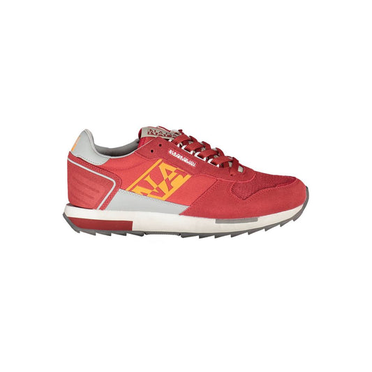Napapijri Red Polyester Men Sneaker Napapijri Maroon