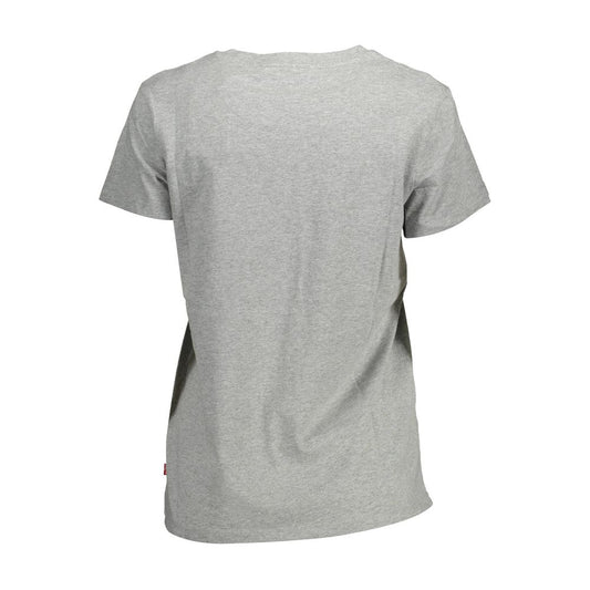 Levi's Gray Cotton Women T-Shirt Levi's Dark Gray