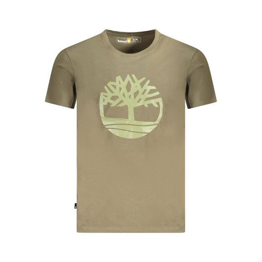 Timberland Green Cotton T-Shirt Timberland Rosy Brown