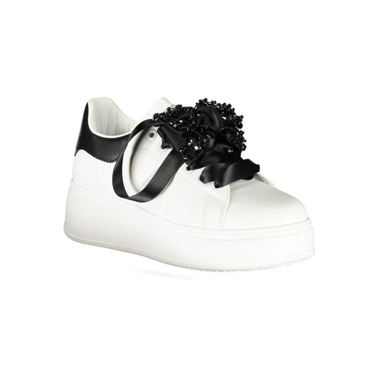 Laura Biagiotti White Polyester Women Sneaker Laura Biagiotti Beige