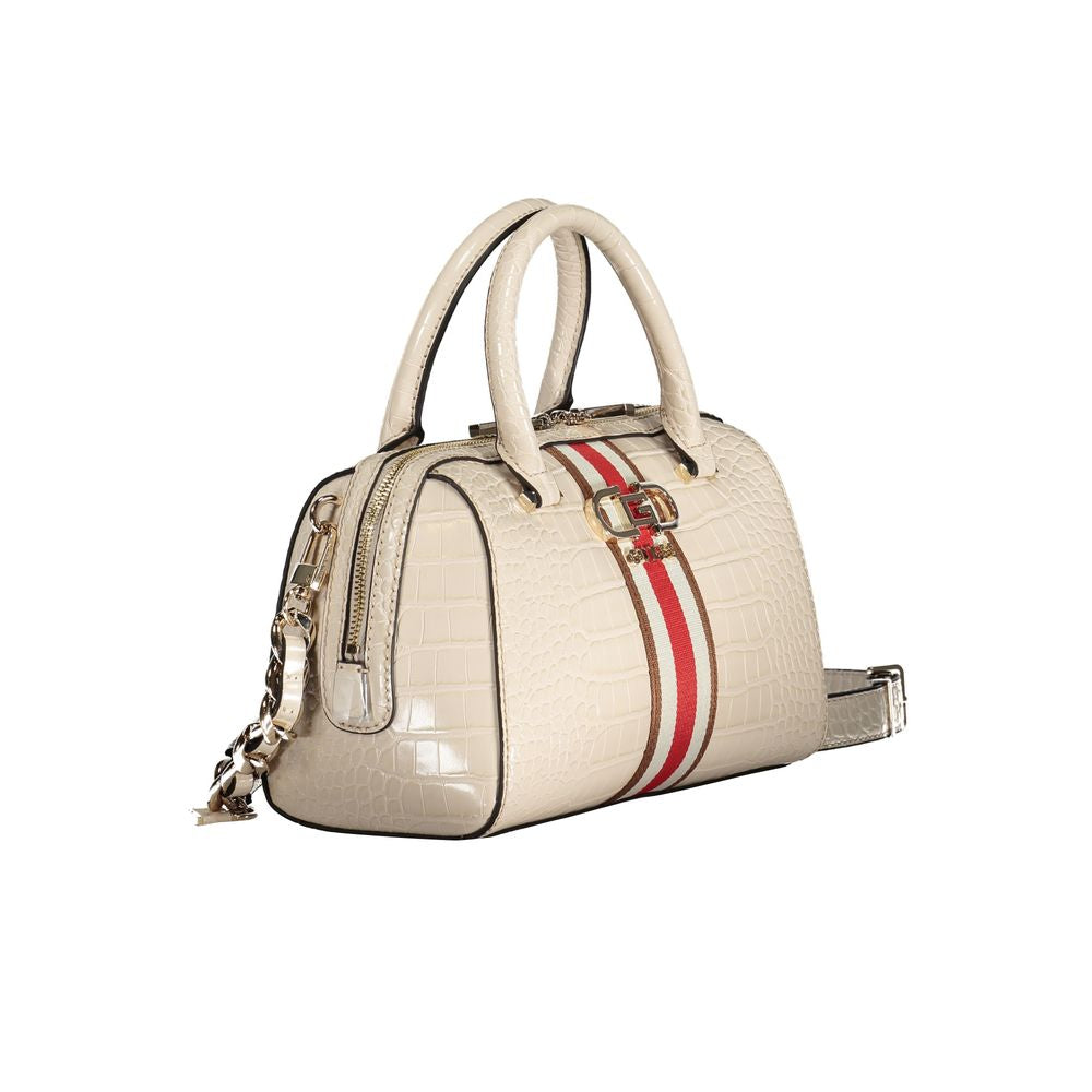 Front view with bag zipped and handles upright.