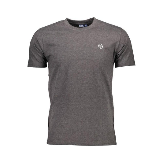 Sergio Tacchini Gray Cotton Men T-Shirt