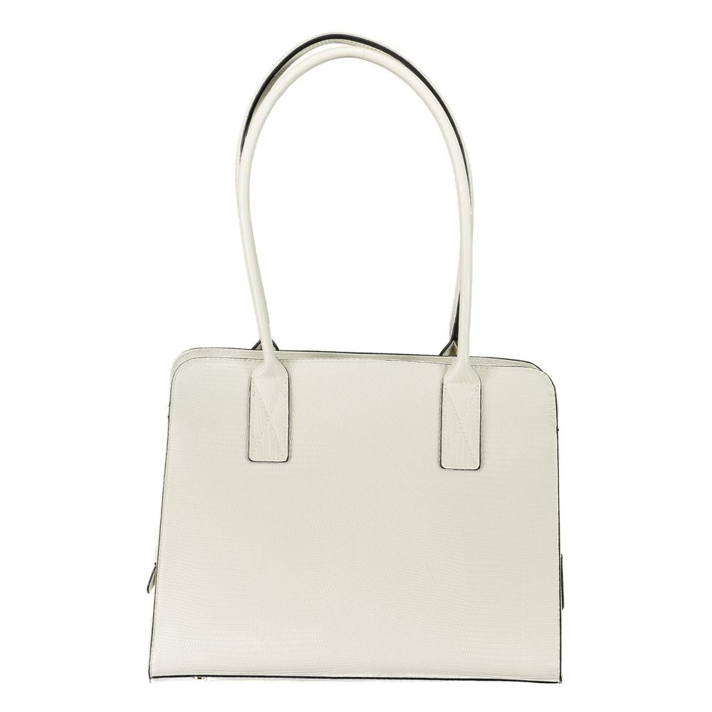 Front view with bag zipped and handles upright.