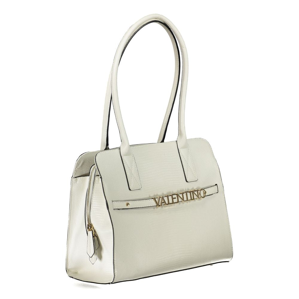 Front view with bag zipped and handles upright.