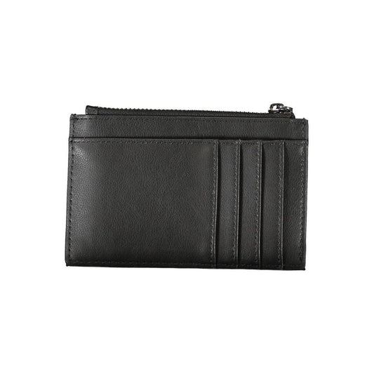 Calvin Klein Sleek Black Zip Wallet with Contrast Detailing