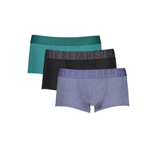 Bikkembergs Green Polyester Men Boxer