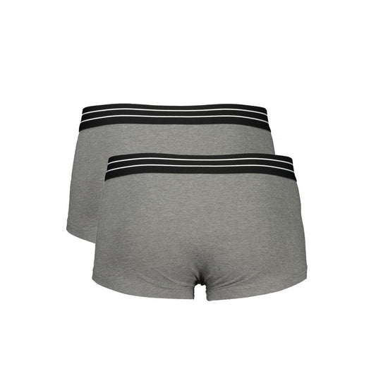 Cavalli Class Gray Cotton Men Boxer Pair