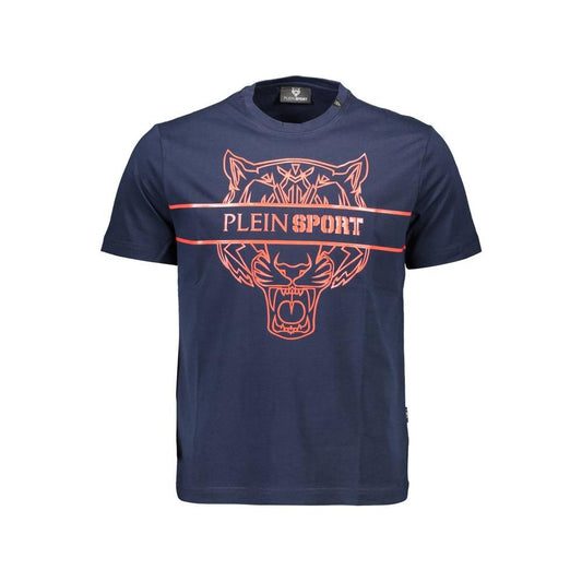 Plein Sport Blue Cotton Men T-Shirt