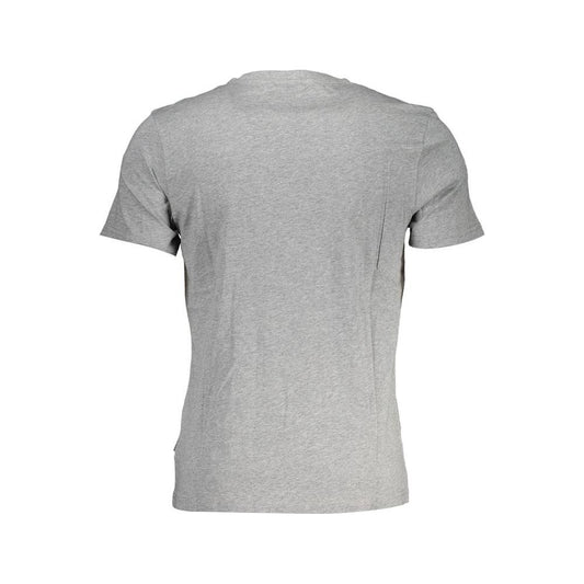 Napapijri Gray Cotton Men T-Shirt