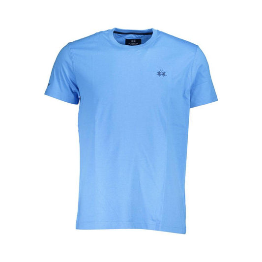 La Martina Light Blue Cotton Men T-Shirt