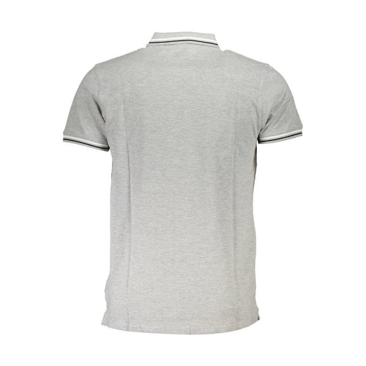 Cavalli Class Gray Cotton Men Polo Shirt