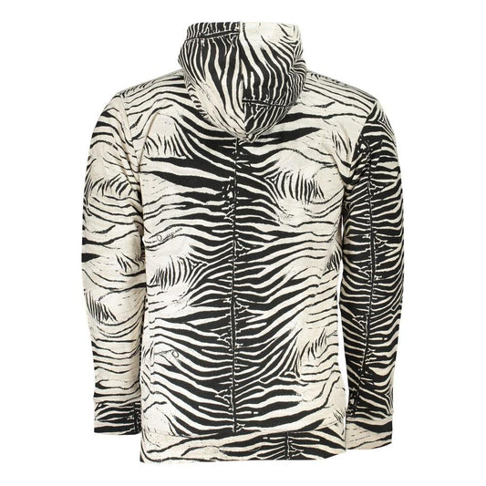 Cavalli Class White Cotton Mens Hooded Sweater