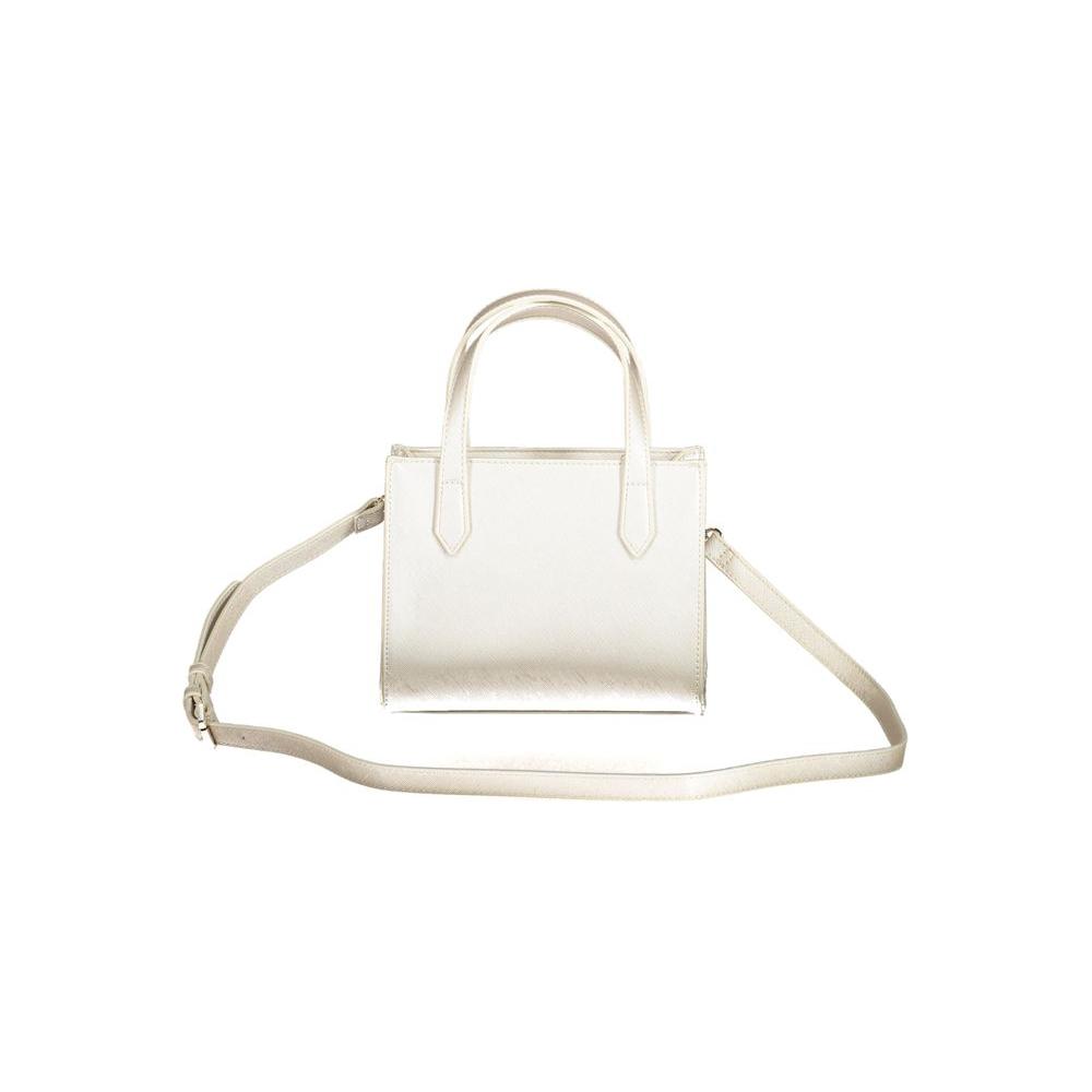 Front view with bag zipped and handles upright.