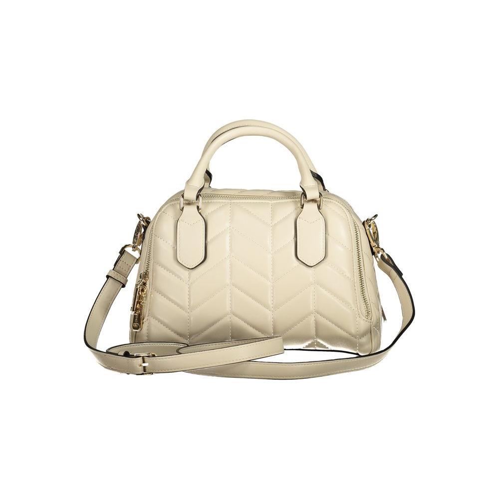Front view with bag zipped and handles upright.