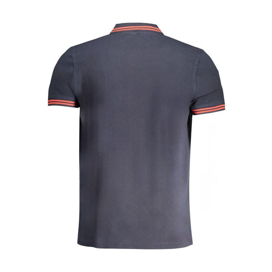 Cavalli Class Blue Cotton Polo Shirt