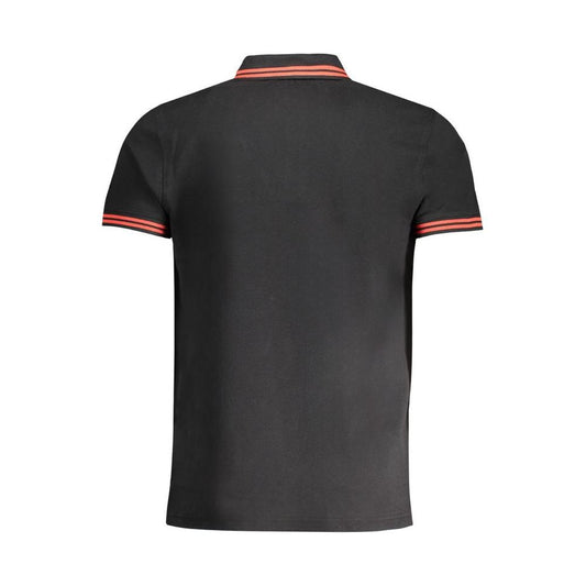Cavalli Class Black Cotton Polo Shirt