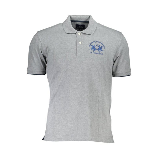 La Martina Brown Cotton Men Polo Shirt