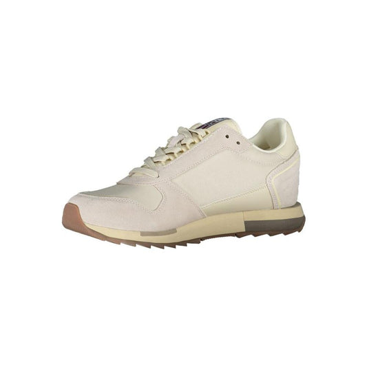 Napapijri Brown Leather Men Sneaker