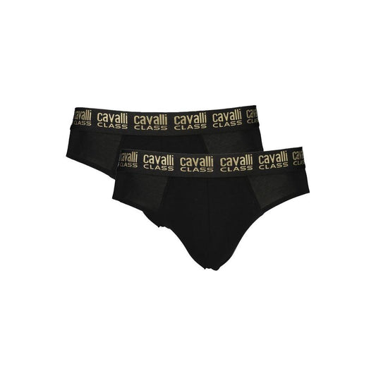 Cavalli Class Black Cotton Men Underwear