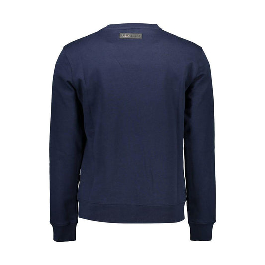 Plein Sport Blue Cotton Men Sweater
