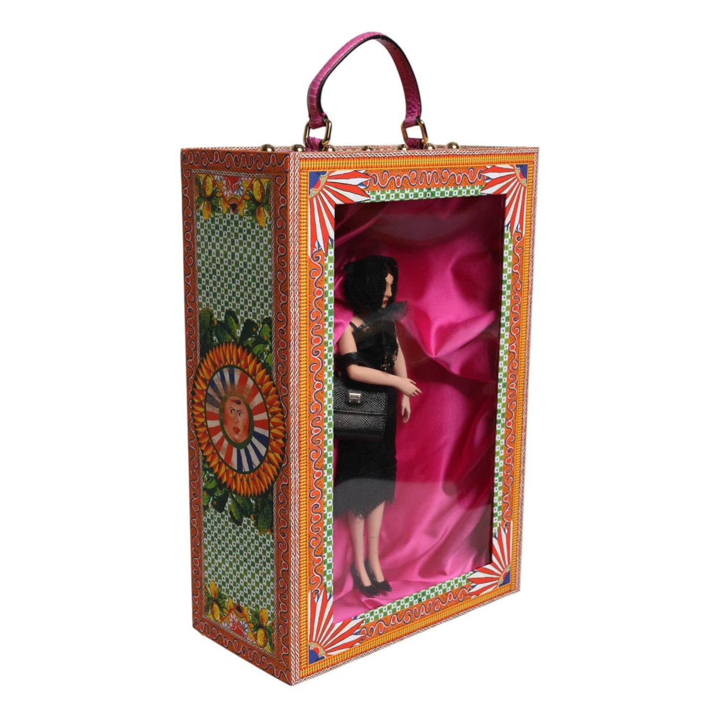 Dolce & Gabbana Black Dress Ceramic Porcelain Fashion Leather Sicily Dolls SMY11080