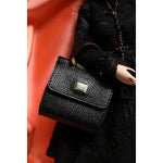 Dolce & Gabbana Black Dress Ceramic Porcelain Fashion Leather Sicily Dolls SMY11084