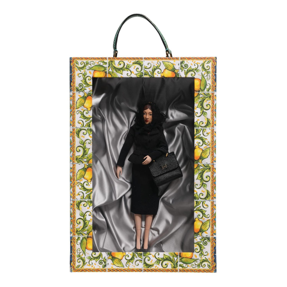 Dolce & Gabbana Black Dress Ceramic Porcelain Fashion Leather Sicily Dolls SMY11095