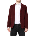 GF Ferre Maroon Corduroy Regular Fit Men Coat Blazer Jacket JKT41314-48