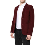 GF Ferre Maroon Corduroy Regular Fit Men Coat Blazer Jacket JKT41314-48