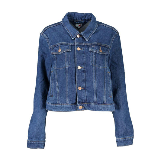 Tommy Hilfiger Blue Cotton Women Jacket