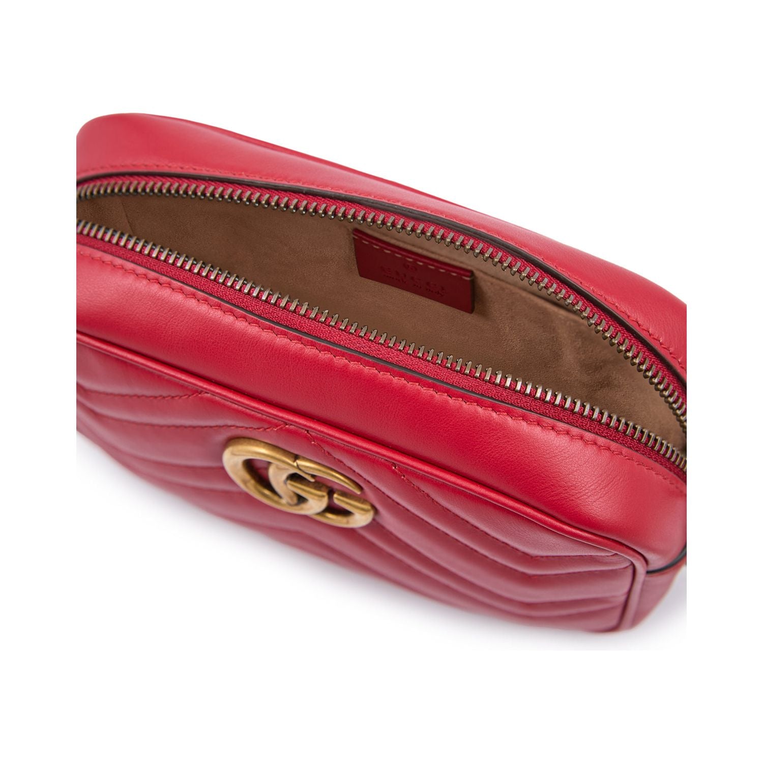 Front view with bag zipped and handles upright.