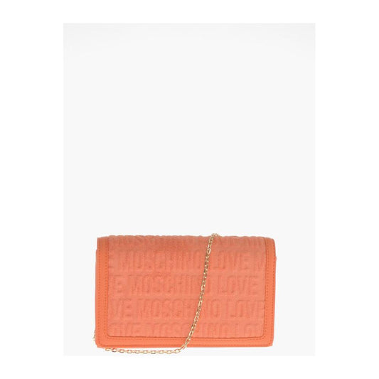Moschino Moschino LOVE Terry-Cotton Shoulder Bag with Embossed Logo MOP483385GD 1728,74866327712,Bags,Moschino,New with tags,Orange,Shoulder Bags - Women - Bags,Women,Women - Bags