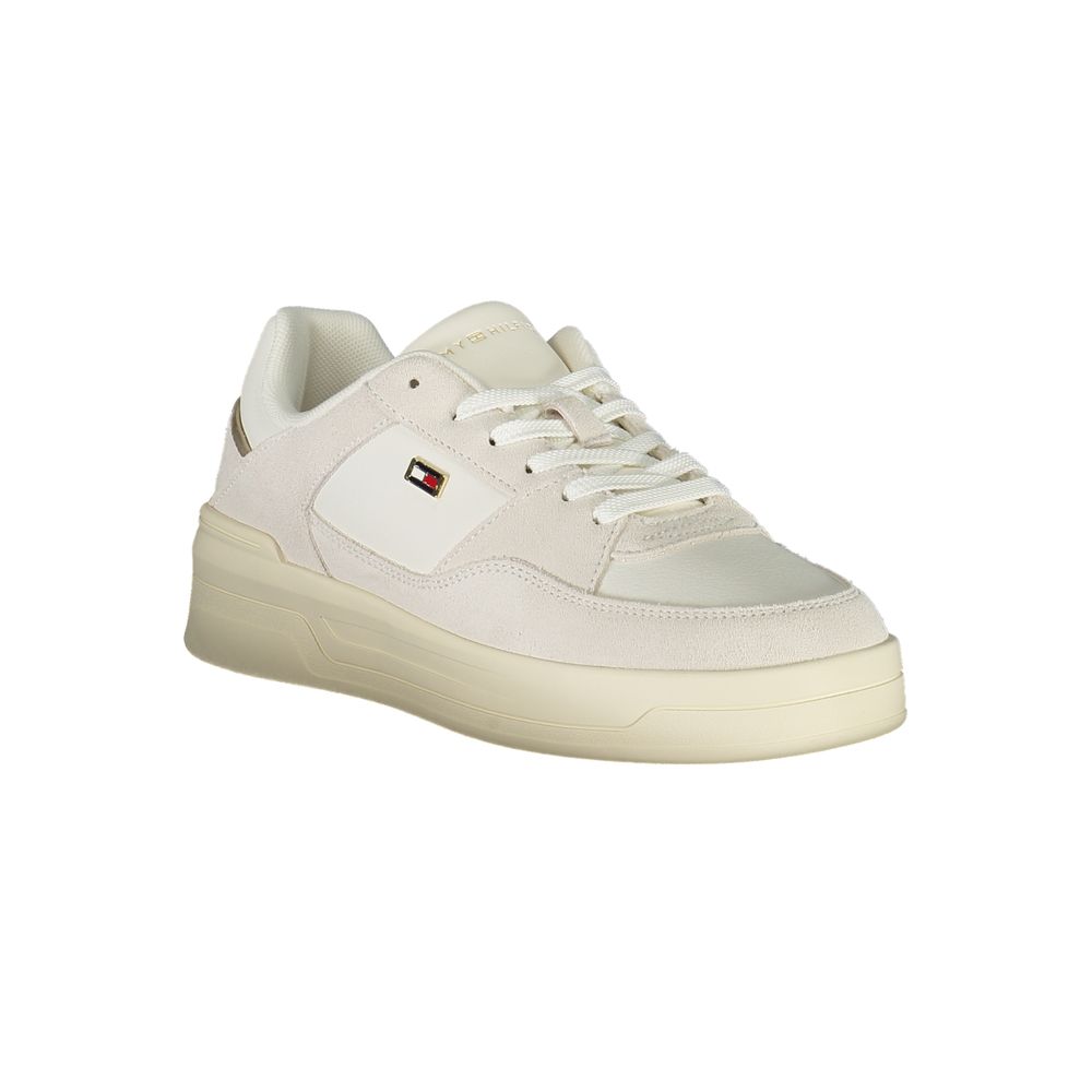 Tommy Hilfiger Bianco Polyurethane Women Sneaker