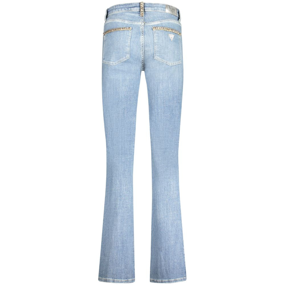 Guess Jeans Azzurro Recycled Cotton Women's Straight Jean