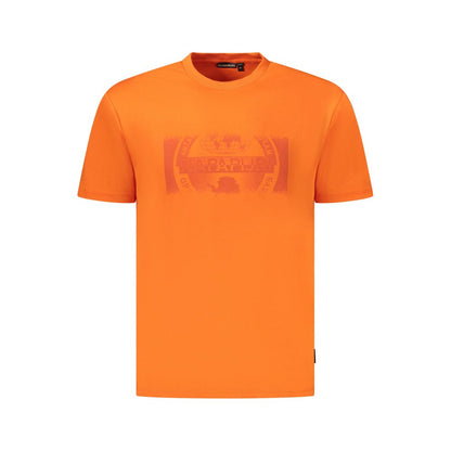 Napapijri Orange Cotton Men T-Shirt