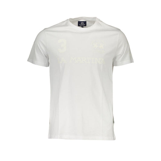 La Martina Bianco Cotton Men's T-Shirt
