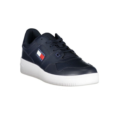 Tommy Hilfiger Blue Leather Men Sneaker