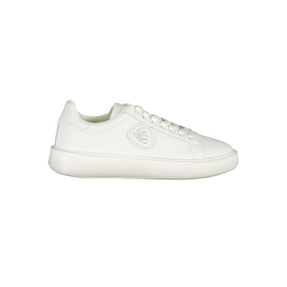 Blauer White Polyurethane Men Sneaker