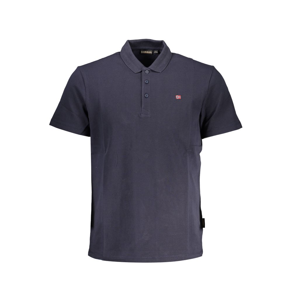 Napapijri Blue Cotton Men Polo Shirt