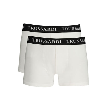 Trussardi White Cotton Men's Boxer Brief