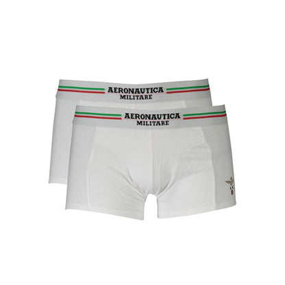 Aeronautica Militare White Cotton Men's Boxer Briefs
